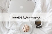 learn的中文_learnt的中文